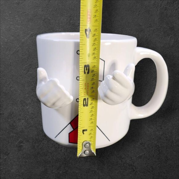 Vintage German 3D Hands Mug “Ich halt zu DiR” Support You Novelty Retro Rare - Picture 9 of 9